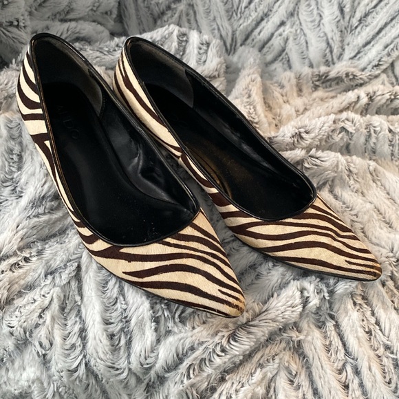 Aldo Zebra Print Kitten Heels - Picture 4 of 5